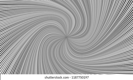 Grey hypnotic abstract spiral background - vector graphic design from curved striped rays