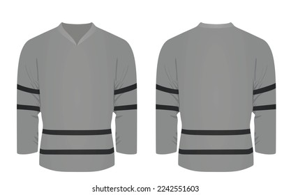 Grey  ice hockey shirt. vector illustration