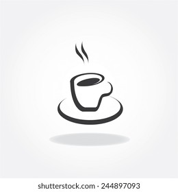 Grey icon of cap