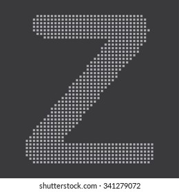 A Grey Icon Isolated on a Grey Background - Z