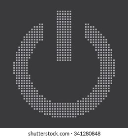 A Grey Icon Isolated on a Grey Background - Power