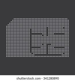 A Grey Icon Isolated on a Grey Background - SIM Card