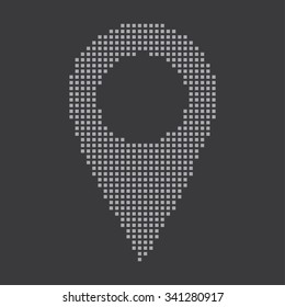 A Grey Icon Isolated on a Grey Background - Pointer