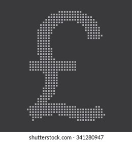 A Grey Icon Isolated on a Grey Background - Pound Sign