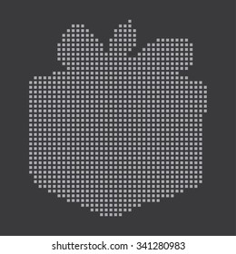 A Grey Icon Isolated on a Grey Background - Present