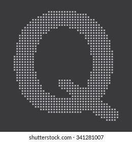 A Grey Icon Isolated on a Grey Background - Q