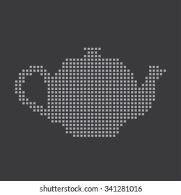 A Grey Icon Isolated on a Grey Background - Teapot