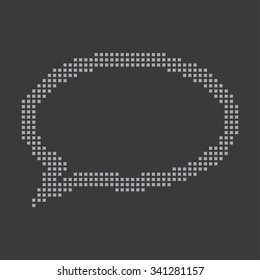 A Grey Icon Isolated on a Grey Background - Speech Bubble