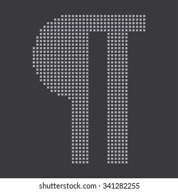 A Grey Icon Isolated on a Grey Background - Paragraph