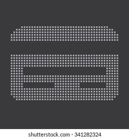 A Grey Icon Isolated on a Grey Background - ID Card