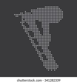 A Grey Icon Isolated on a Grey Background - Nail Gun