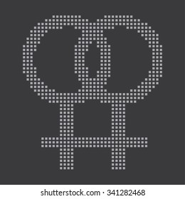 A Grey Icon Isolated on a Grey Background - Lesbian