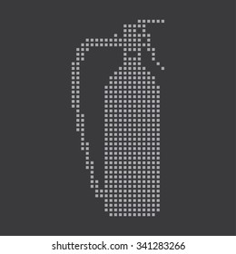 A Grey Icon Isolated on a Grey Background - Fire Extinguisher