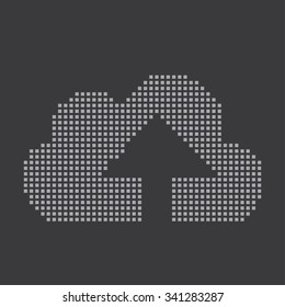 A Grey Icon Isolated on a Grey Background - Upload