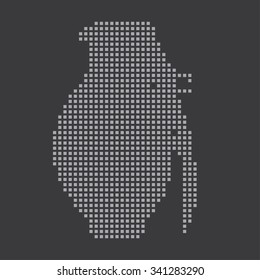 A Grey Icon Isolated on a Grey Background - Grenade