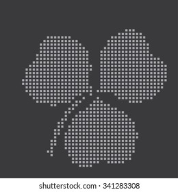 A Grey Icon Isolated on a Grey Background - Leaf