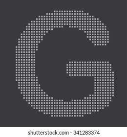 A Grey Icon Isolated on a Grey Background - G