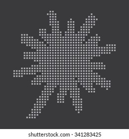 A Grey Icon Isolated on a Grey Background - Explosion Thick