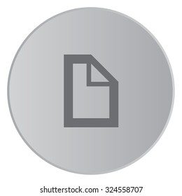 A Grey Icon Isolated on a Button with Grey Background - Document