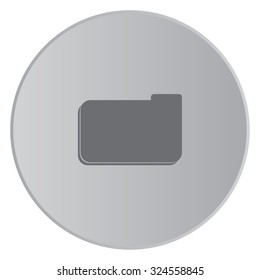 A Grey Icon Isolated on a Button with Grey Background - File