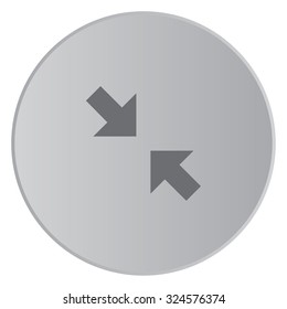 A Grey Icon Isolated on a Button with Grey Background - Zoom Out