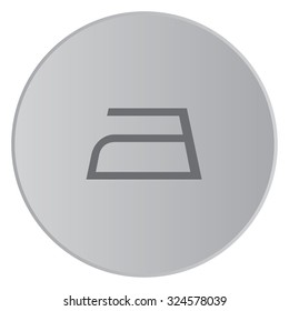 A Grey Icon Isolated on a Button with Grey Background - Iron