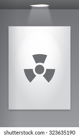 A Grey Icon Isolated on Gallery Wall - Radio Active