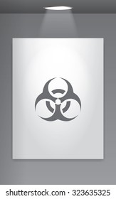 A Grey Icon Isolated on Gallery Wall - Radio Active