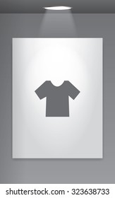 A Grey Icon Isolated on Gallery Wall - T Shirt