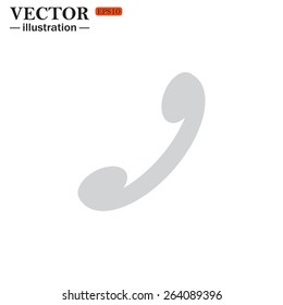 Grey icon on white background. challenge, answer the call. Vector illustration, EPS 10