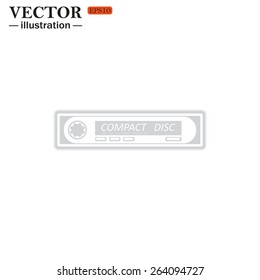 Grey icon on white background. Car radio. Modern Car Audio , vector illustration, EPS 10