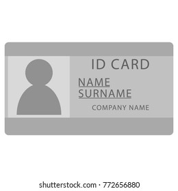 Grey identification card