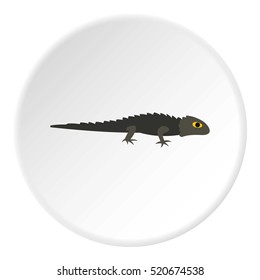Grey iguana icon. Flat illustration of grey iguana vector icon for web