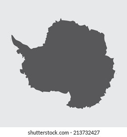 A Grey Illustration of the outline of the continent of Antarctica