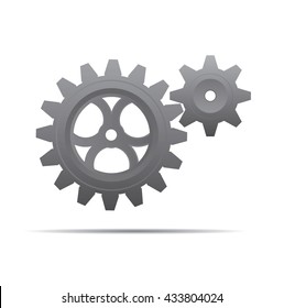 Grey illustration of sprockets. Vector Illustration