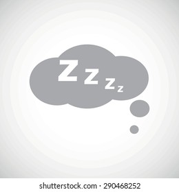 Grey image of bubble with letter Z, on white gradient background