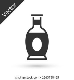 Grey Indian vase icon isolated on white background. Vector.