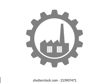 Factory Gear Logo Icon Design Stock Vector (Royalty Free) 1056839939 ...