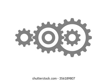 Grey industrial icon on white background   