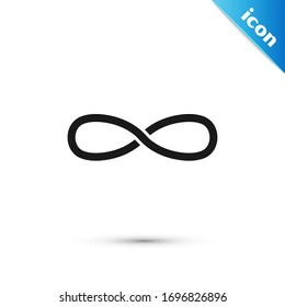 Gray Infinity Symbol einzeln auf weißem Hintergrund. Vektorillustration-Illustration