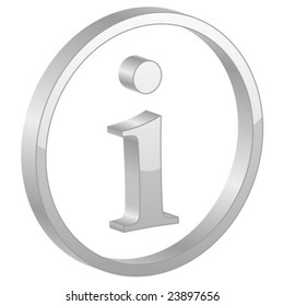 Grey info symbol. Vector illustration.