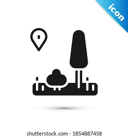 Infografía gris del icono de navegación del mapa de la ciudad aislado en fondo blanco. Diseño de concepto de interfaz de aplicación móvil. Concepto de geolacación.  Vector