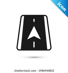 Infografía gris del icono de navegación del mapa de la ciudad aislado en fondo blanco. Diseño de concepto de interfaz de aplicación móvil. Concepto de geolacación.  Vector