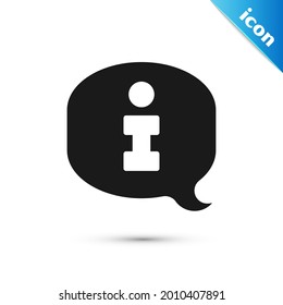 Grey Information icon isolated on white background.  Vector