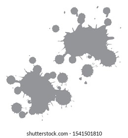 Grey ink splashes. Grunge splatters. Abstract background. Grunge text banners