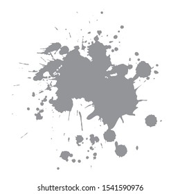 Grey ink splashes. Grunge splatters. Abstract background. Grunge text banners