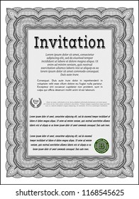 Grey Invitation. With complex background. Superior design. Customizable, Easy to edit and change colors. 