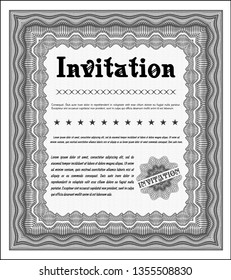 Grey Invitation. Customizable, Easy to edit and change colors. Easy to print. Lovely design. 