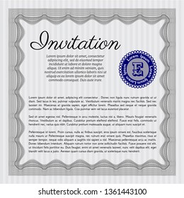 Grey Invitation. Nice design. Easy to print. Detailed. 