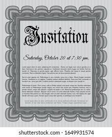 Grey Invitation. With quality background. Perfect design. Customizable, Easy to edit and change colors. 